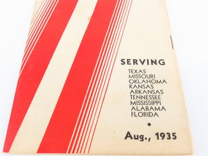 SL-SF Frisco Lines Railroad Time Tables - August, 1935