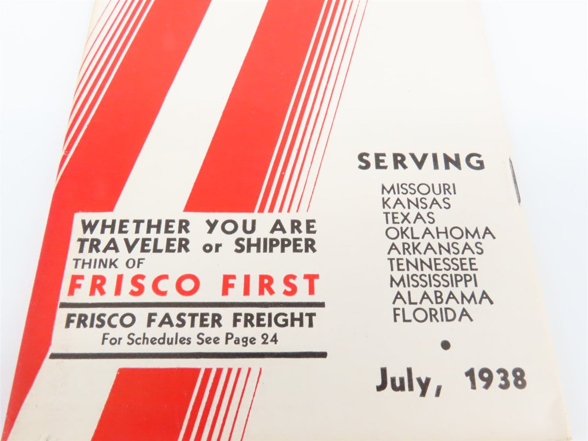 SL-SF St. Louis-San Francisco &quot;Frisco&quot; Railroad Time Tables - July, 1938