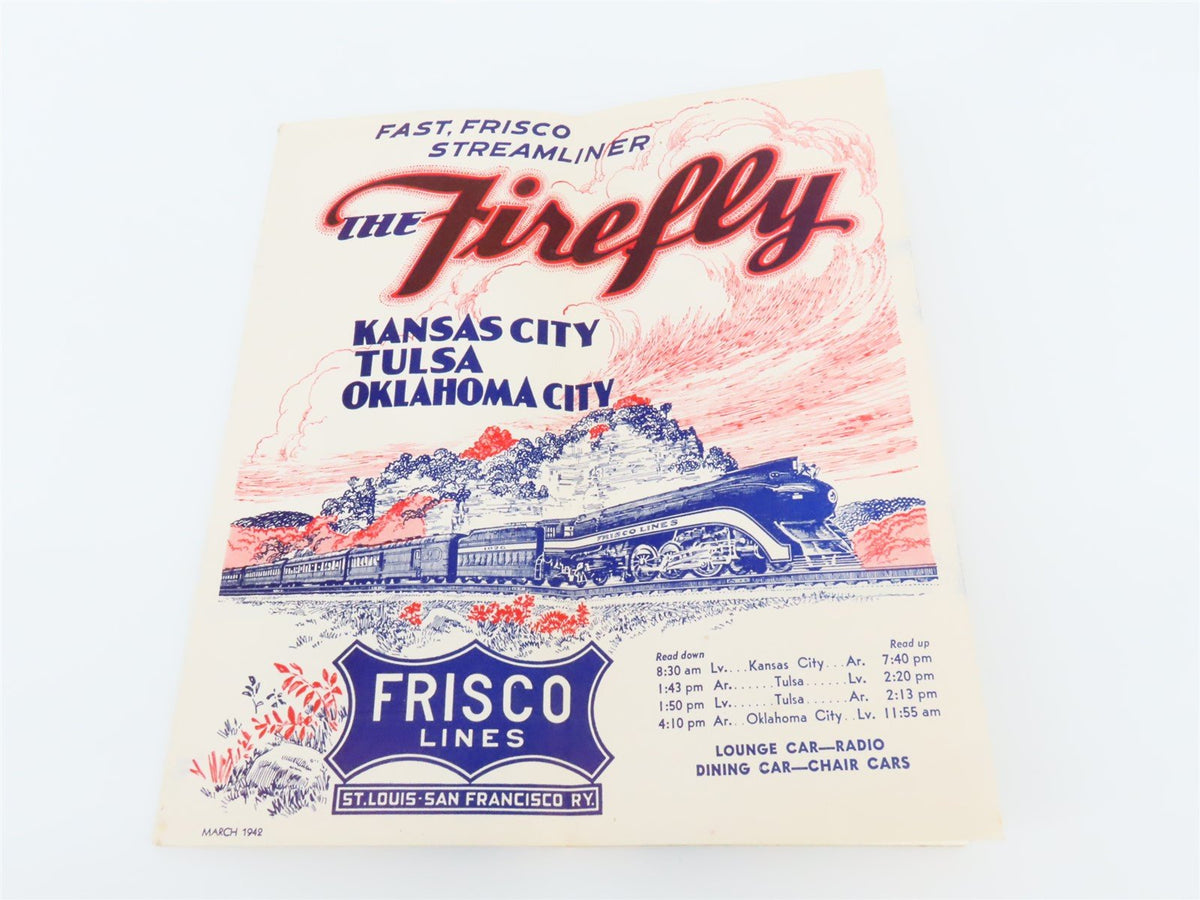 SL-SF St. Louis-San Francisco &quot;Frisco&quot; Railroad Time Tables - March, 1942