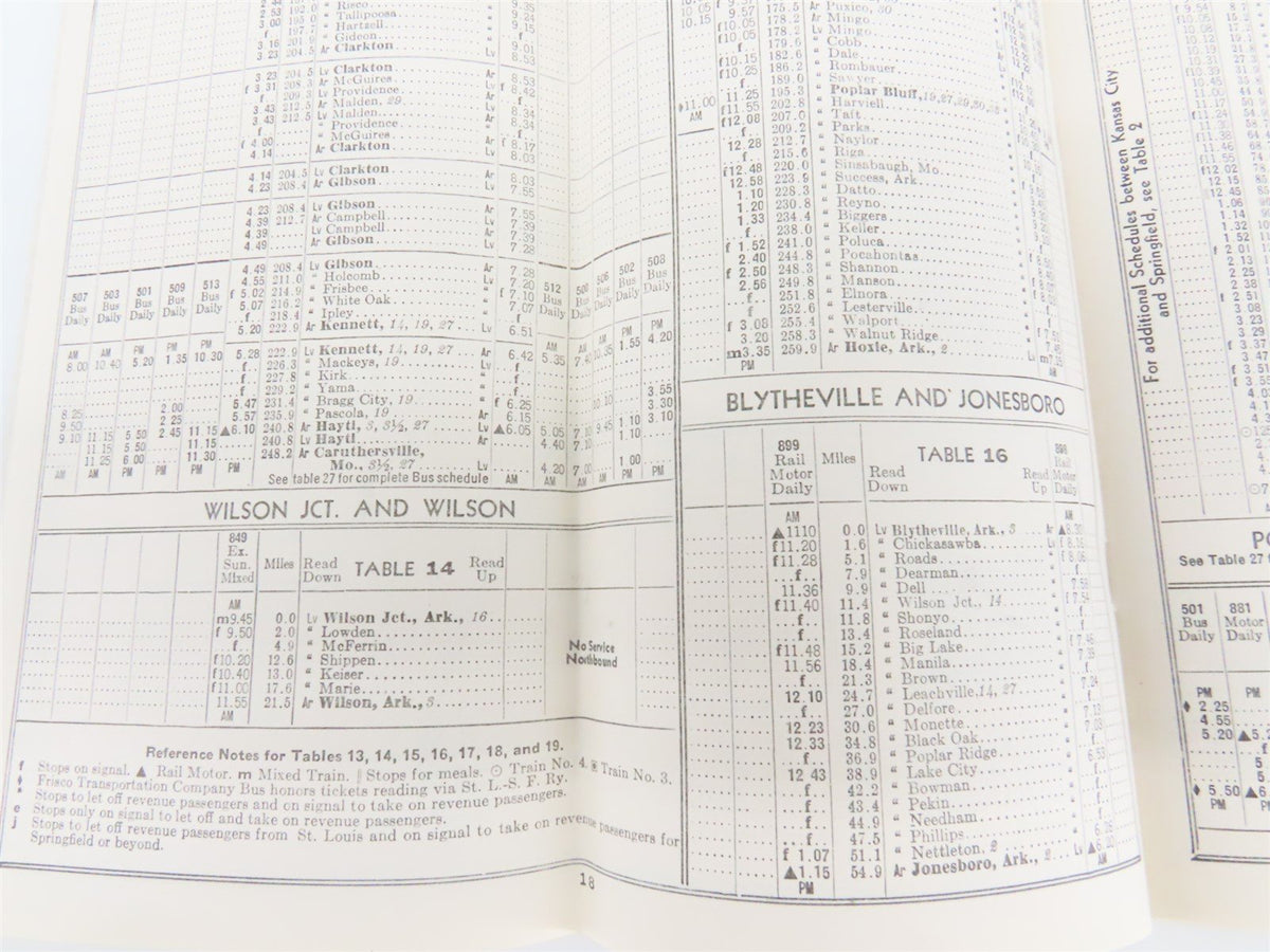 SL-SF St. Louis-San Francisco &quot;Frisco&quot; Railroad Time Tables - October, 1948