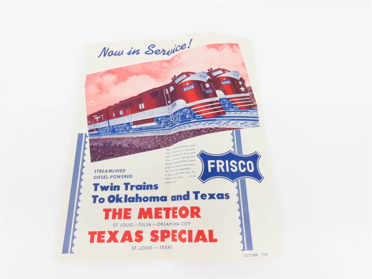 SL-SF St. Louis-San Francisco &quot;Frisco&quot; Railroad Time Tables - October, 1948