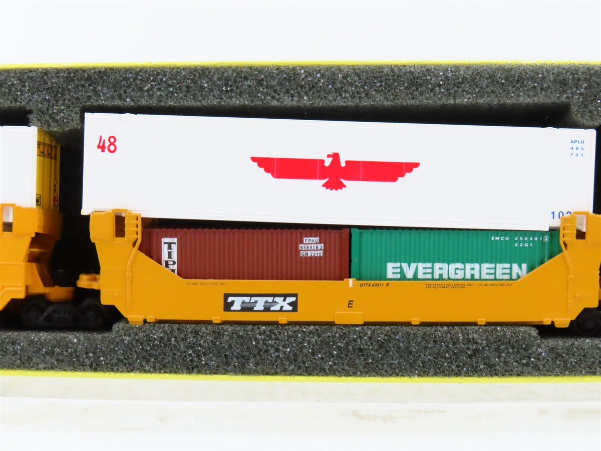 N Deluxe Innovations TTX Gunderson Twinstack 5-Unit Articulated Well Car Set