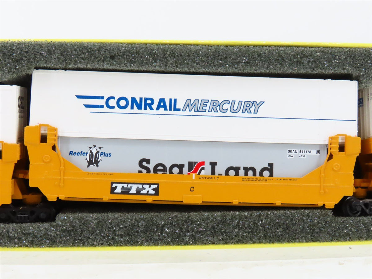 N Deluxe Innovations TTX Gunderson Twinstack 5-Unit Articulated Well Car Set