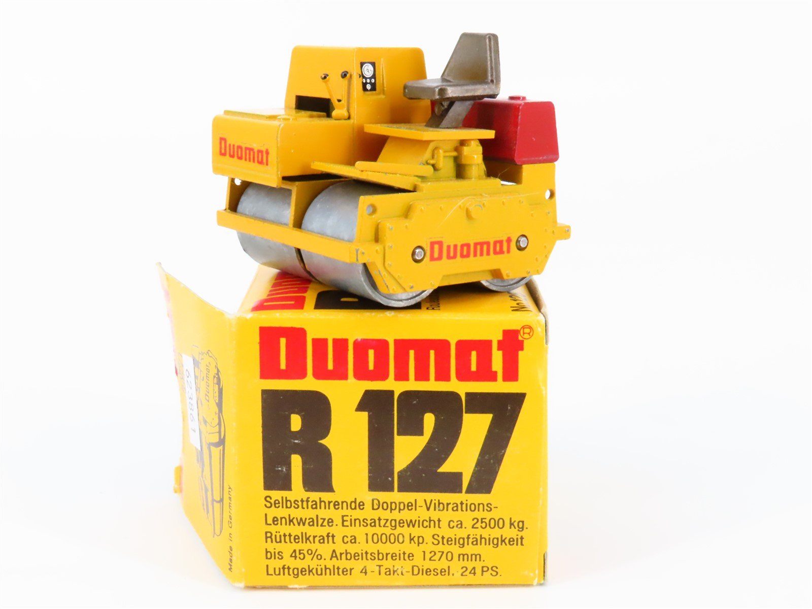 1:35 Scale Die-Cast NZG 128 BK Duomat R127 Double Vibratory Roller
