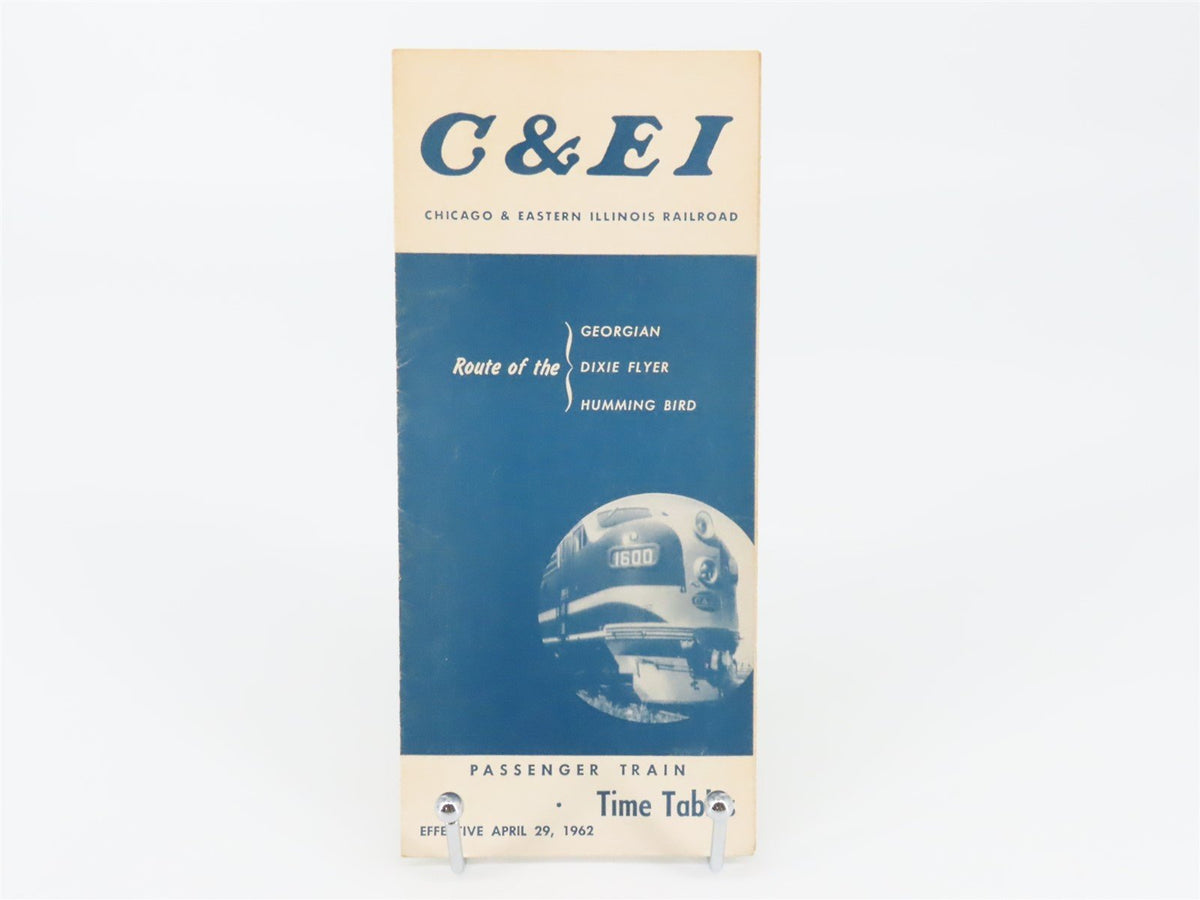 C&amp;EI Chicago &amp; Eastern Illinois Railroad Passenger Time Tables - April 29, 1962