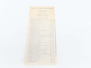 C&EI Chicago & Eastern Illinois Railroad Passenger Time Tables - April 29, 1962