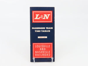 L&N Louisville & Nashville Passenger Train Time Tables - April 28, 1963