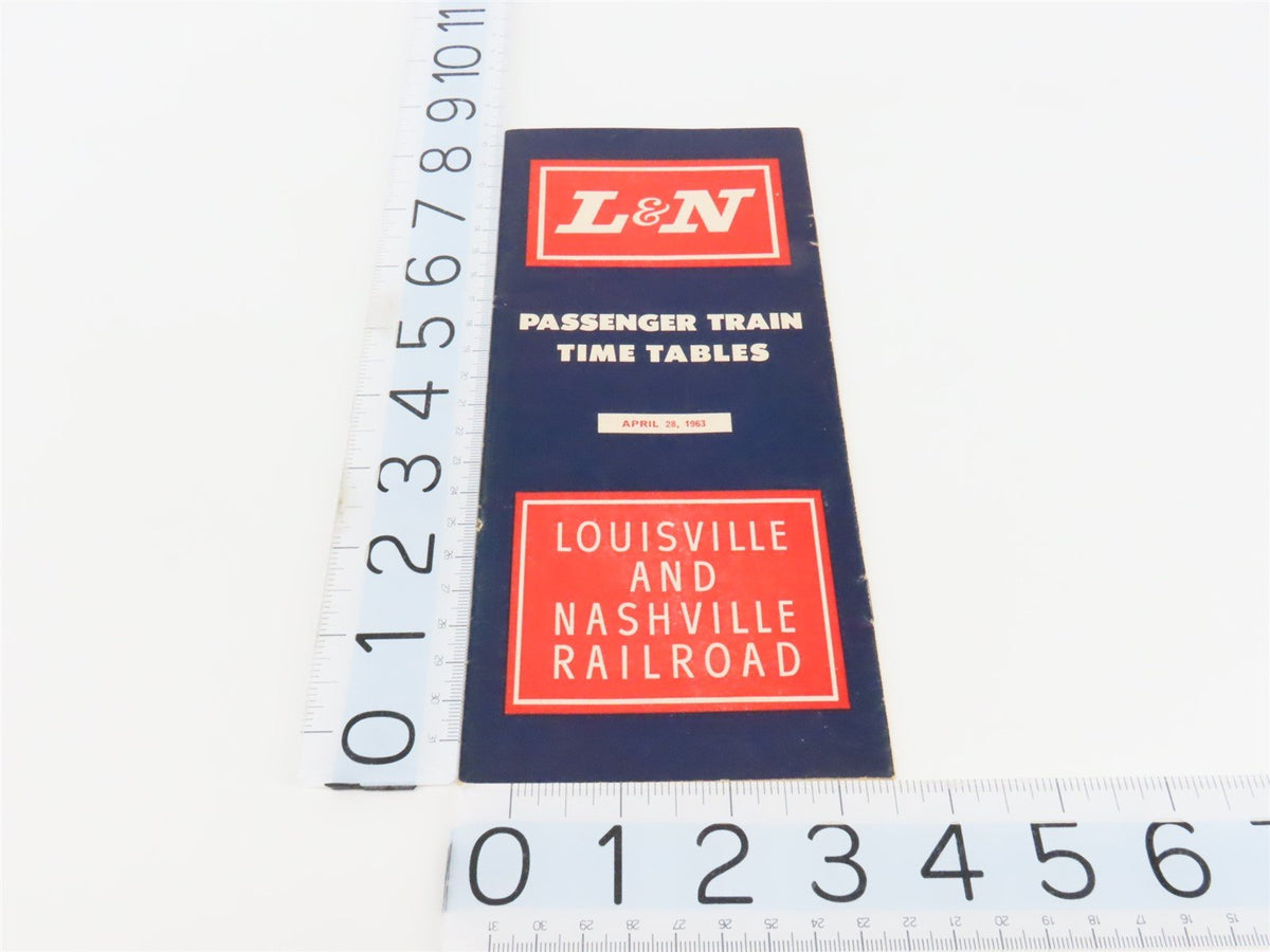 L&amp;N Louisville &amp; Nashville Passenger Train Time Tables - April 28, 1963