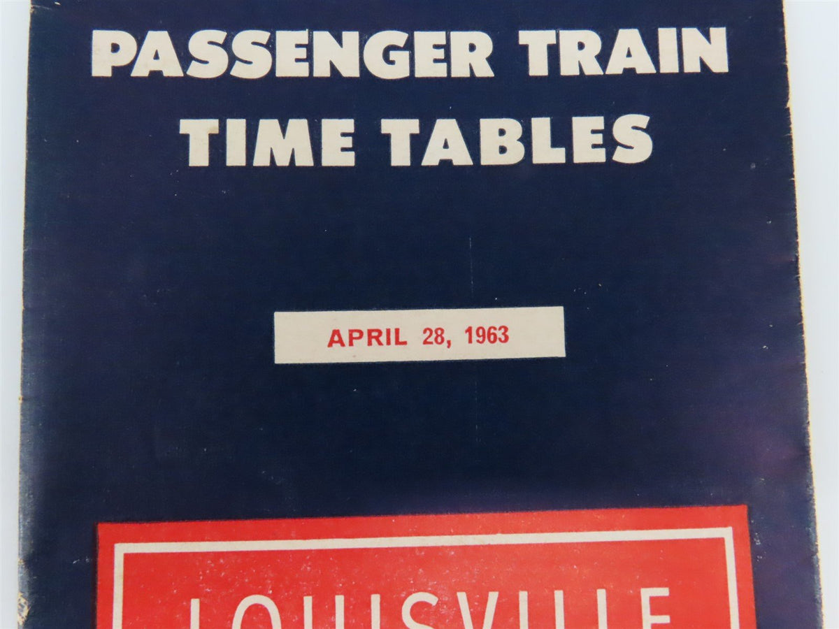 L&amp;N Louisville &amp; Nashville Passenger Train Time Tables - April 28, 1963