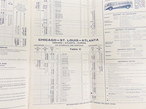 L&N Louisville & Nashville Passenger Train Time Tables - April 28, 1963