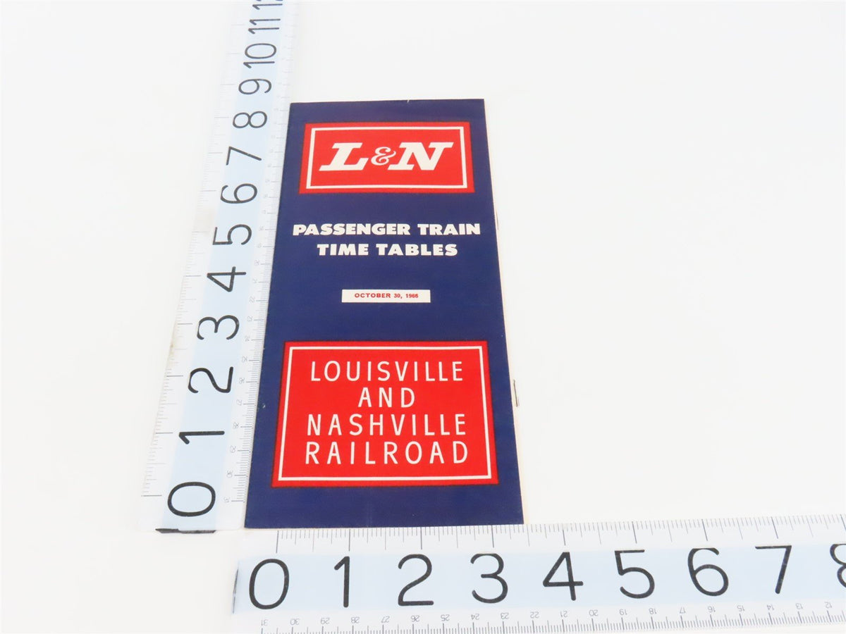 L&amp;N Louisville &amp; Nashville Passenger Train Time Tables - October 30, 1966