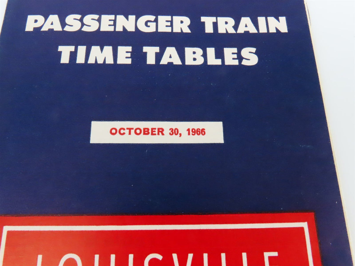 L&amp;N Louisville &amp; Nashville Passenger Train Time Tables - October 30, 1966