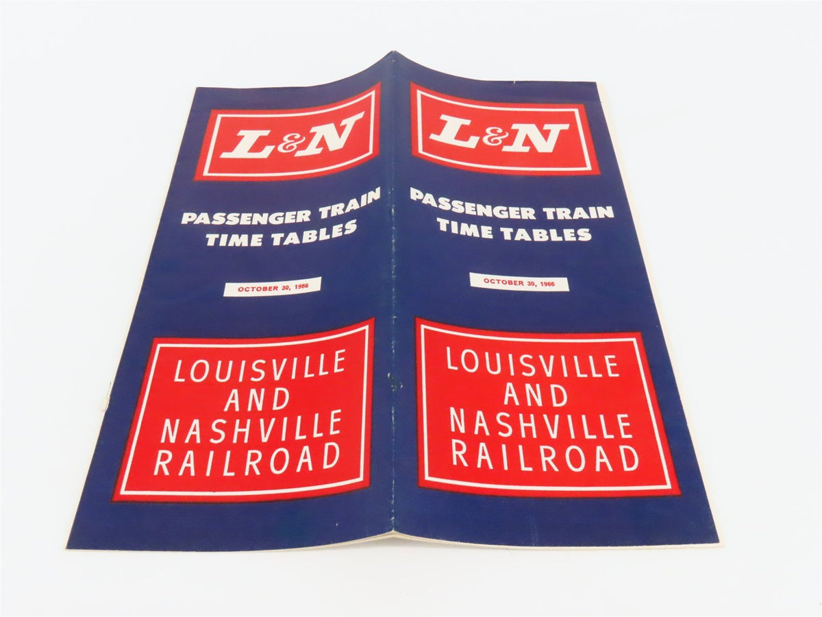 L&amp;N Louisville &amp; Nashville Passenger Train Time Tables - October 30, 1966