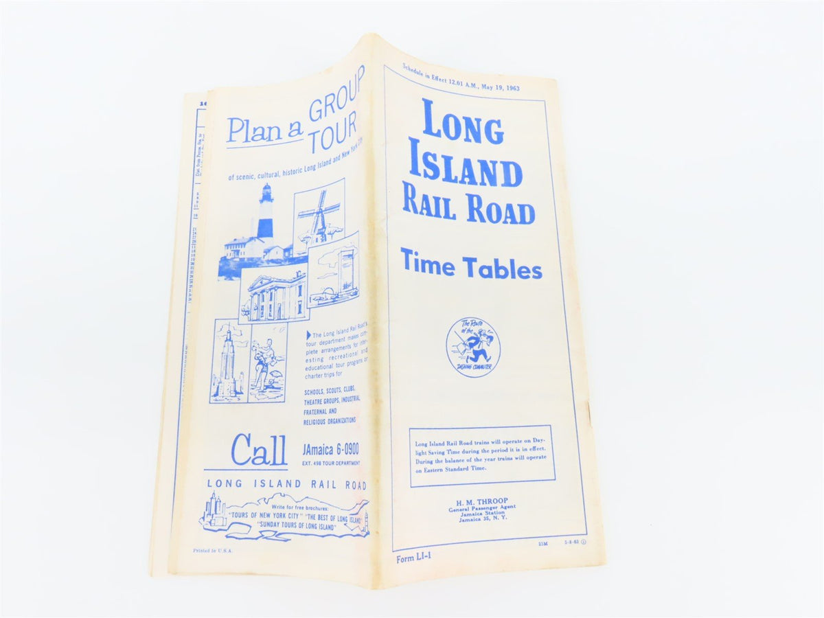 Long Island Railroad &quot;Route of the Dashing Commuter&quot; Time Tables May 19, 1963