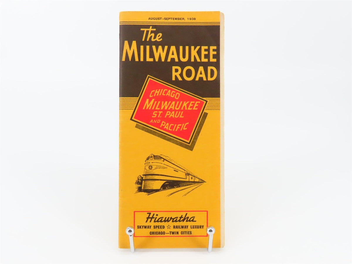 CMStP&amp;P MILW The Milwaukee Road &quot;Hiawatha&quot; Time Tables August-September 1938