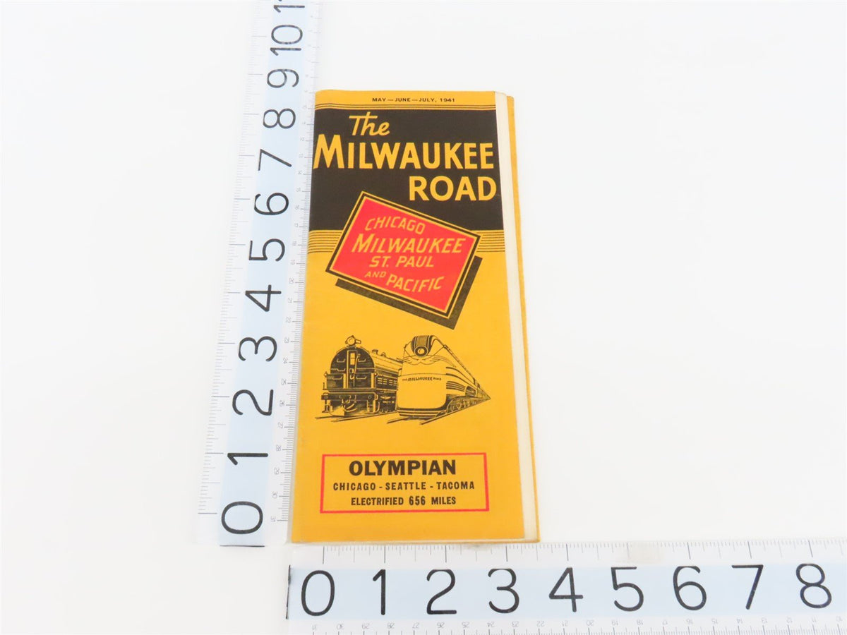 CMStP&amp;P MILW The Milwaukee Road &quot;Olympian&quot; Time Tables: May-June-July, 1941