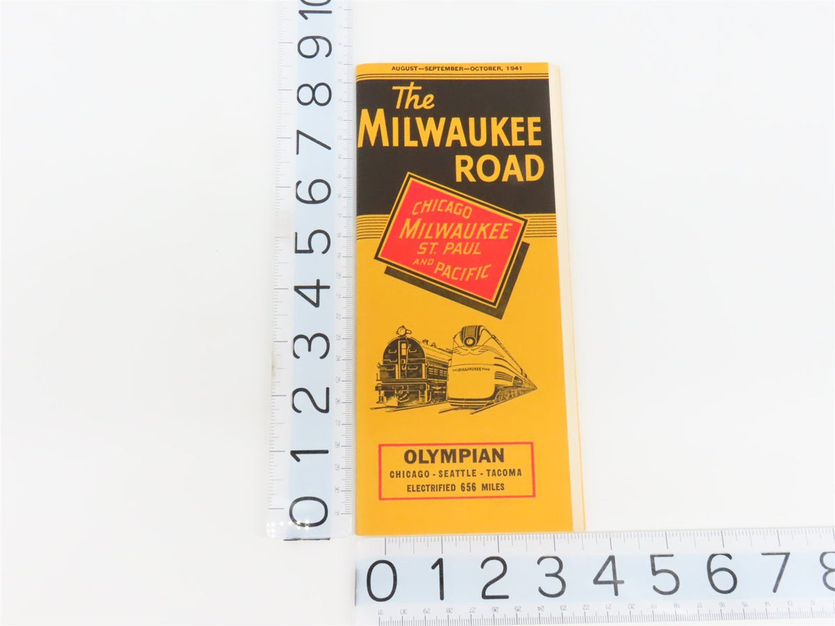 CMStP&amp;P Milwaukee Road &quot;Olympian&quot; Time Tables: August-September-October, 1941