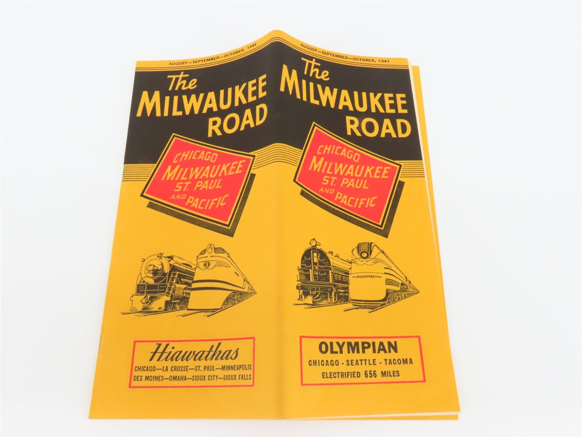 CMStP&amp;P Milwaukee Road &quot;Olympian&quot; Time Tables: August-September-October, 1941