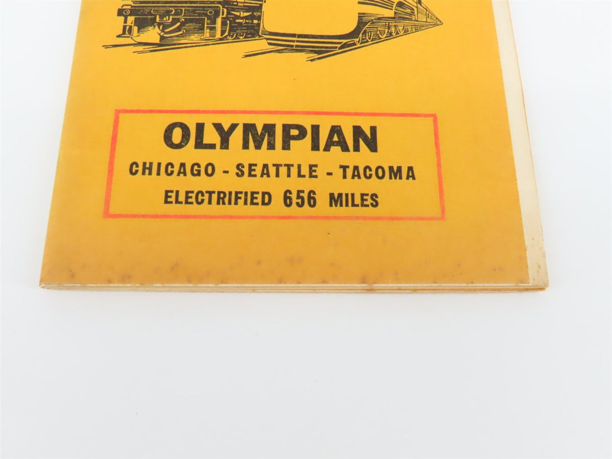 CMStP&amp;P MILW The Milwaukee Road &quot;Olympian&quot; Time Tables - August 2, 1942