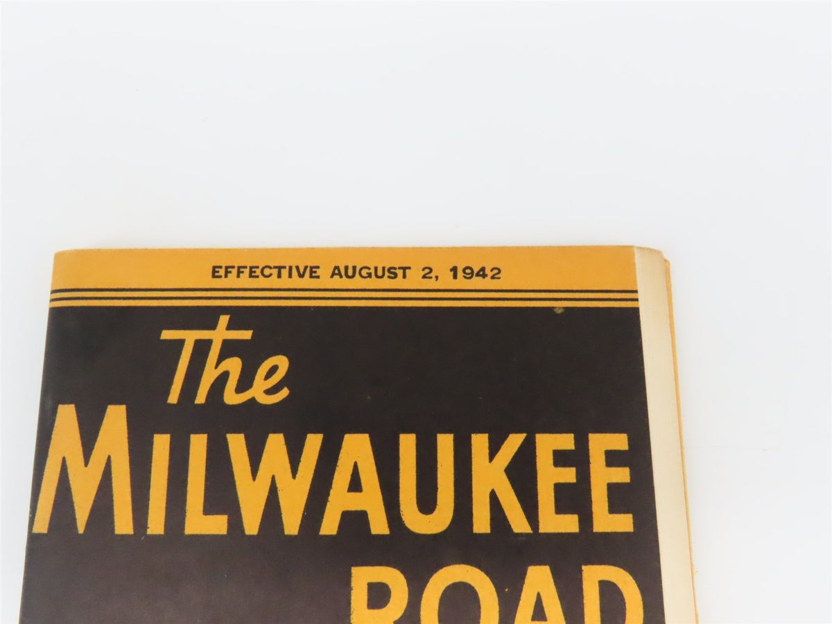 CMStP&amp;P MILW The Milwaukee Road &quot;Olympian&quot; Time Tables - August 2, 1942