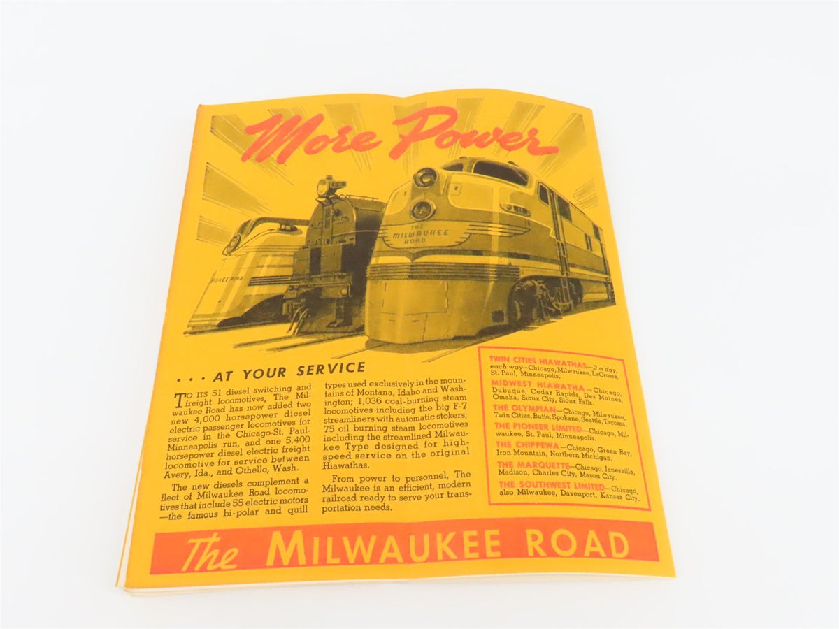 CMStP&amp;P MILW The Milwaukee Road &quot;Olympian&quot; Time Tables: January-April, 1942