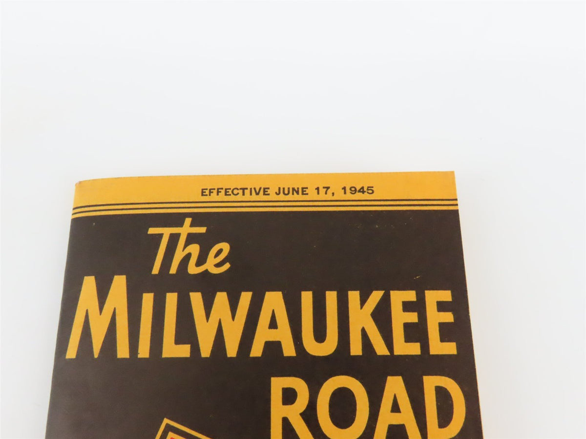 CMStP&amp;P MILW The Milwaukee Road &quot;Olympian&quot; Time Tables: June 17, 1945