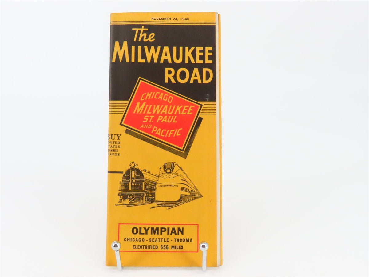 CMStP&amp;P MILW The Milwaukee Road &quot;Olympian&quot; Time Tables: November 24, 1946