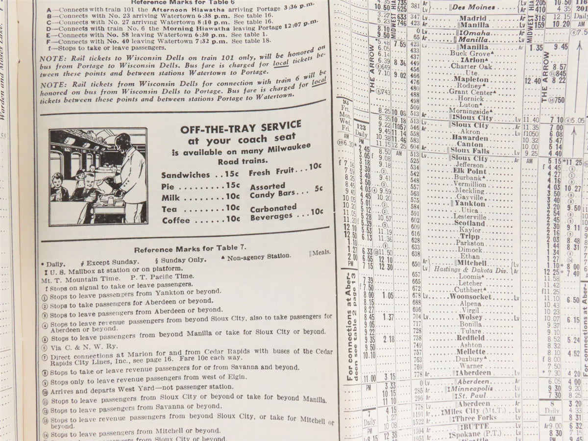 CMStP&amp;P MILW The Milwaukee Road &quot;Olympian&quot; Time Tables: November 24, 1946