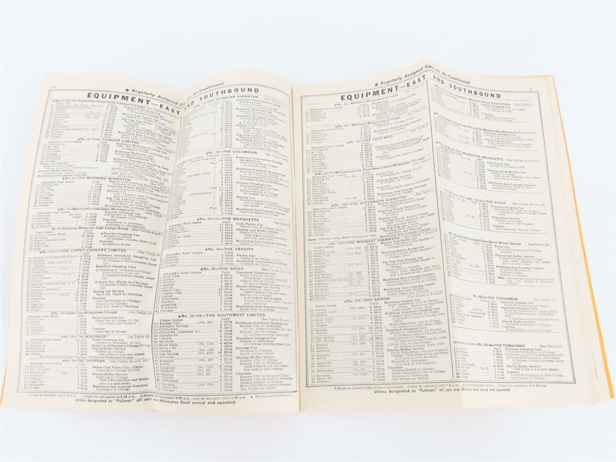 CMStP&amp;P MILW The Milwaukee Road &quot;Olympian Hiawathas&quot; Time Tables: June 29, 1947