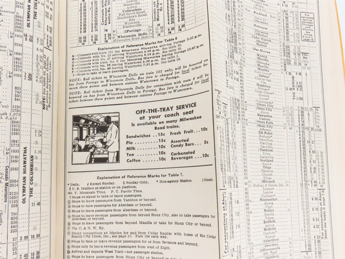 CMStP&amp;P MILW The Milwaukee Road &quot;Olympian Hiawathas&quot; Time Tables: June 29, 1947