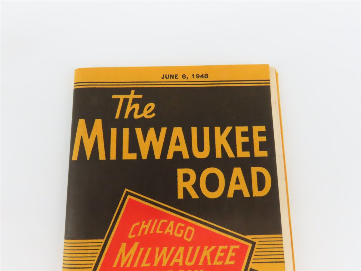 CMStP&amp;P MILW The Milwaukee Road &quot;Olympian Hiawathas&quot; Time Tables: June 6, 1948