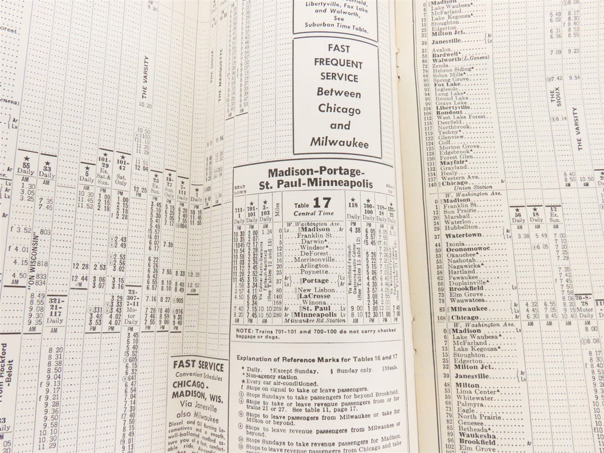 CMStP&amp;P MILW The Milwaukee Road &quot;Olympian Hiawathas&quot; Time Tables: June 6, 1948