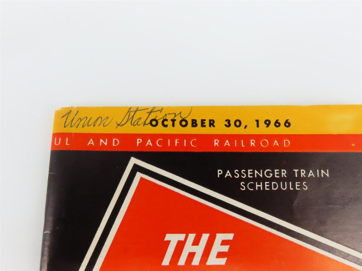 CMStP&amp;P The Milwaukee Road &quot;Super Dome Hiawatha&quot; Time Tables: October 30, 1966