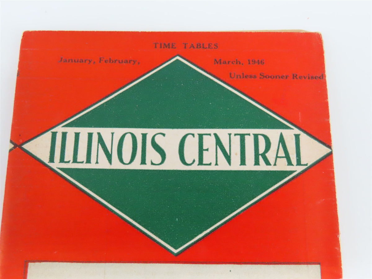 IC Illinois Central Time Tables: January, February, March, 1946