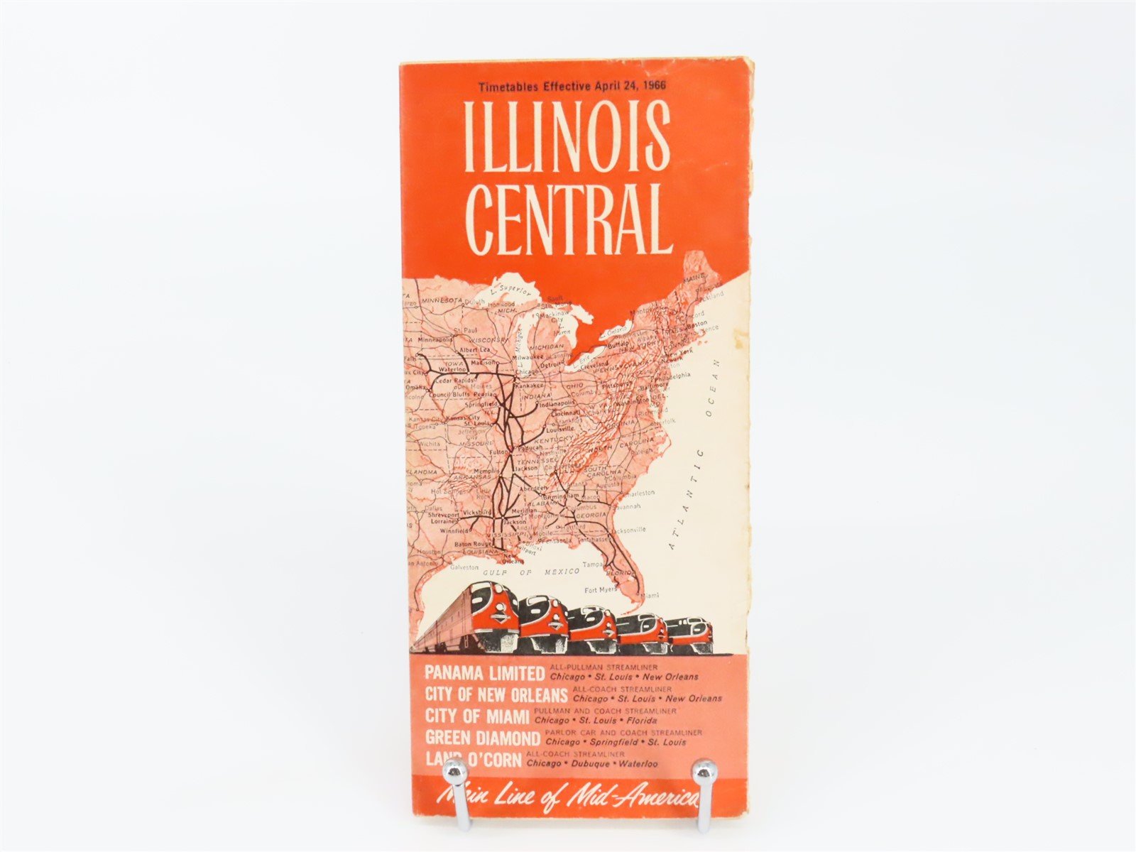 IC Illinois Central "Main Line of Mid-America" Time Tables: April 24, 1966