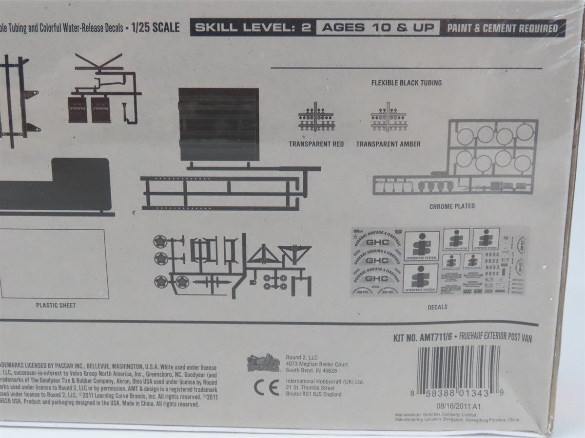 1:25 Scale AMT AMT711/6 Exterior Post Van 40ft Trailer Kit SEALED