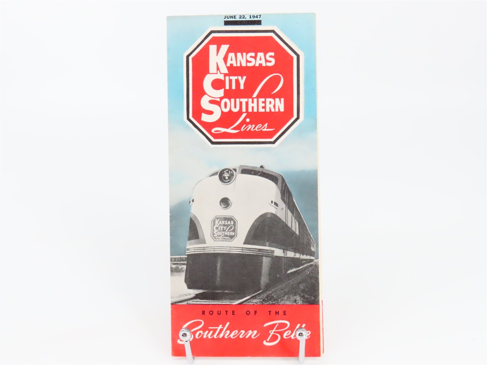 KCS Kansas City Southern "Route Of The Southern Belle" Time Tables June 22, 1947