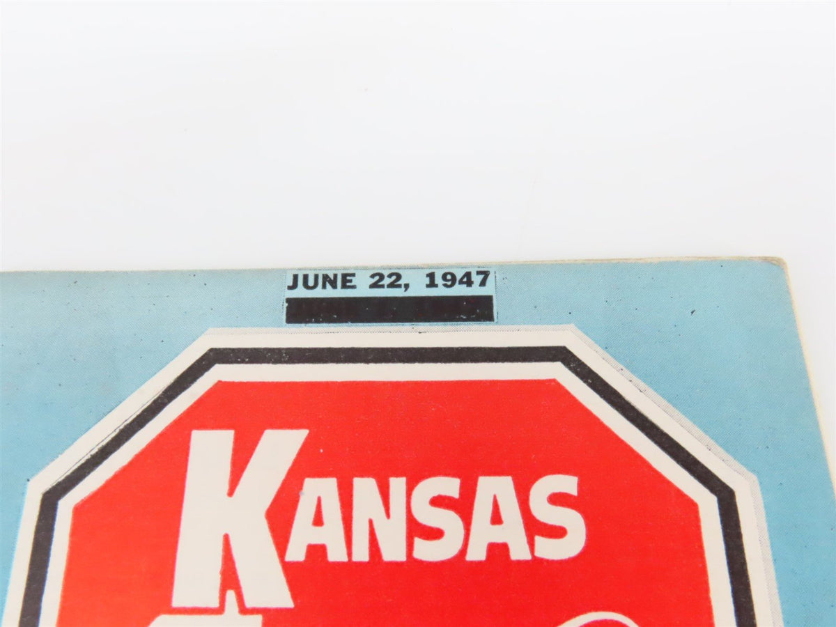 KCS Kansas City Southern &quot;Route Of The Southern Belle&quot; Time Tables June 22, 1947