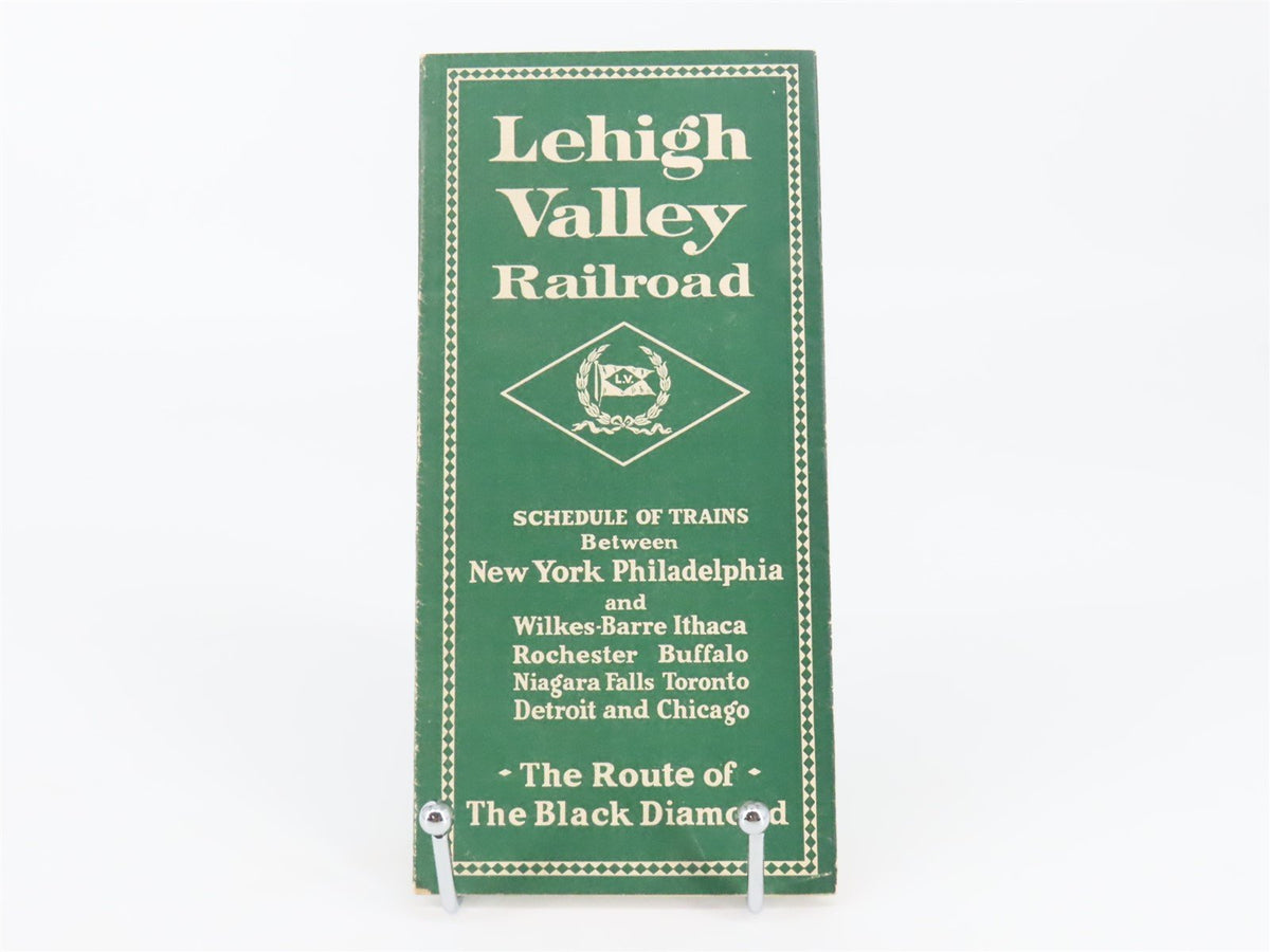 LV Lehigh Valley Railroad &quot;Black Diamond&quot; Schedule Of Trains July 1, 1931