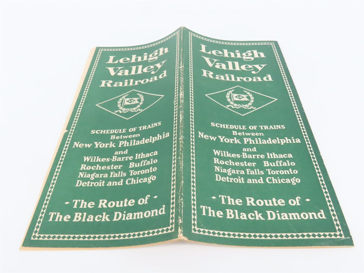 LV Lehigh Valley Railroad &quot;Black Diamond&quot; Schedule Of Trains July 1, 1931