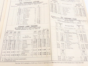 GN Great Northern Railway Empire Builder Passenger Train Schedules June 9, 1957