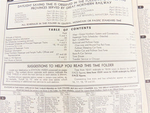 GN Great Northern Railway Empire Builder Passenger Train Schedules May 26, 1963