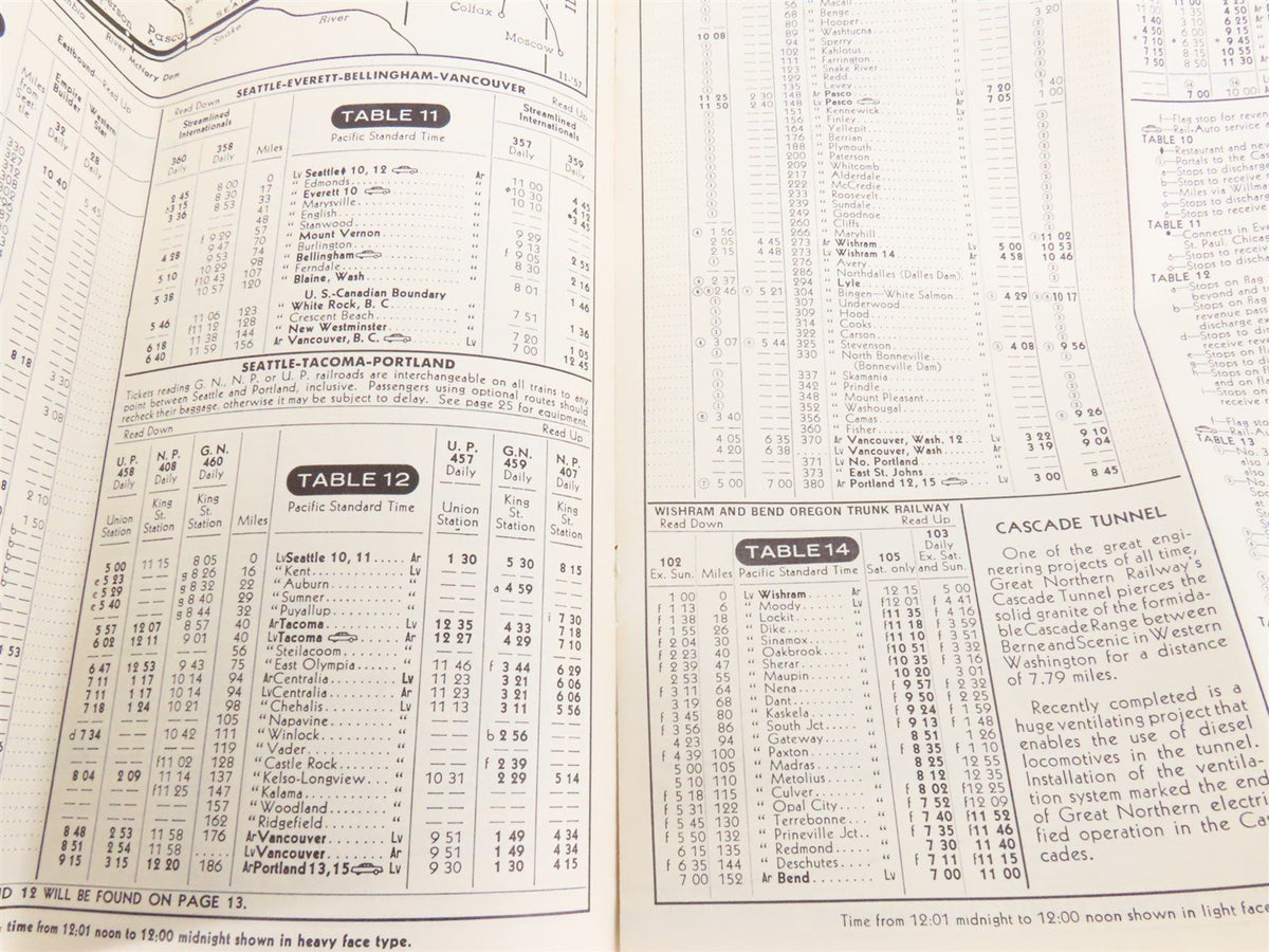 GN Great Northern Railway Empire Builder Passenger Train Schedules May 26, 1963