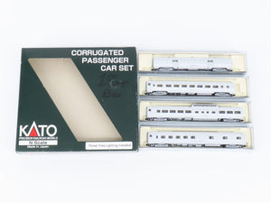 N Scale KATO 106-1604 ATSF Santa Fe Corrugated Passenger 4-Car Set B2 w/Lighting