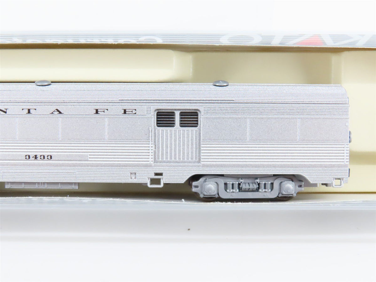 N Scale KATO 106-1604 ATSF Santa Fe Corrugated Passenger 4-Car Set B2 w/Lighting