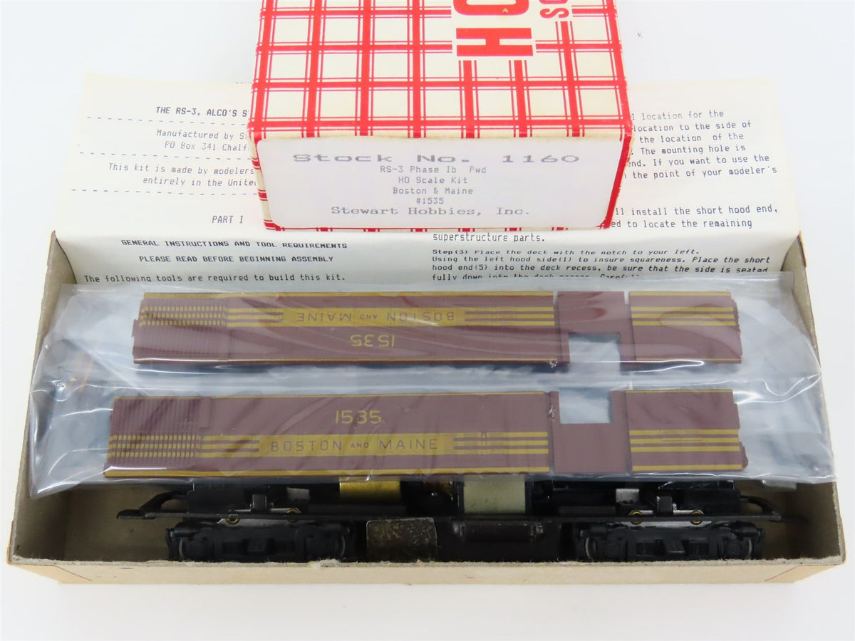 HO Scale Stewart Hobbies 1160 B&amp;M Boston &amp; Maine RS-3 Diesel Loco #1535 Kit