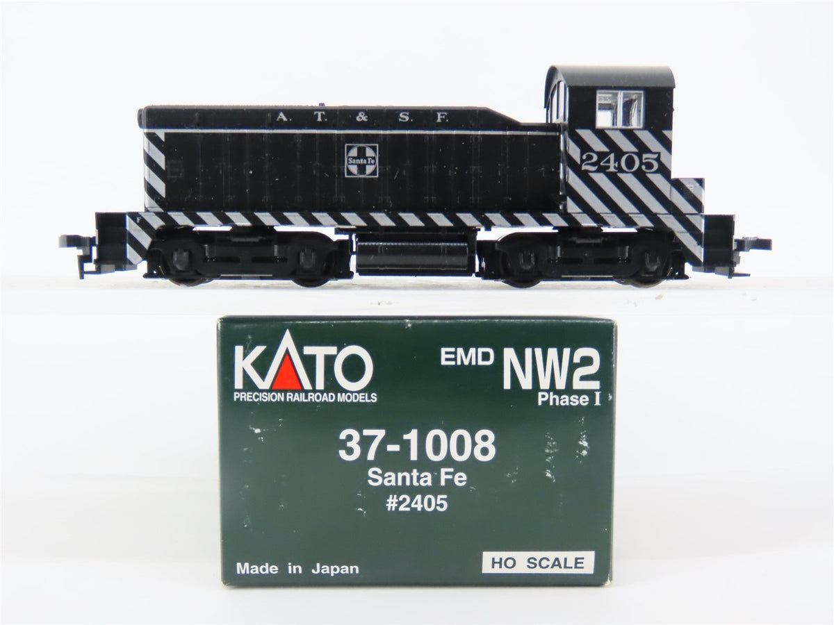 HO Scale KATO 37-1008 ATSF Santa Fe NW2 Diesel Locomotive #2405