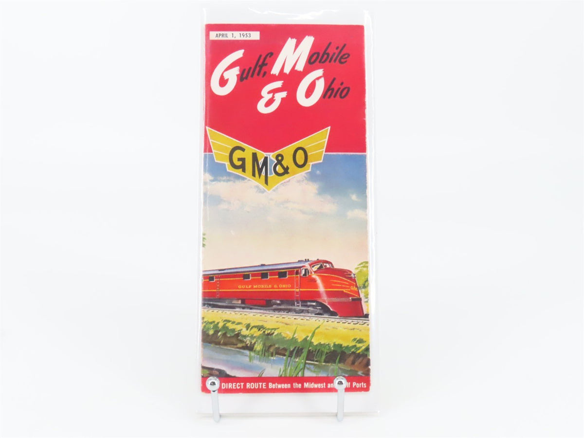GM&amp;O Gulf Mobile &amp; Ohio &quot;The Alton Route&quot; Time Tables - April 1, 1953