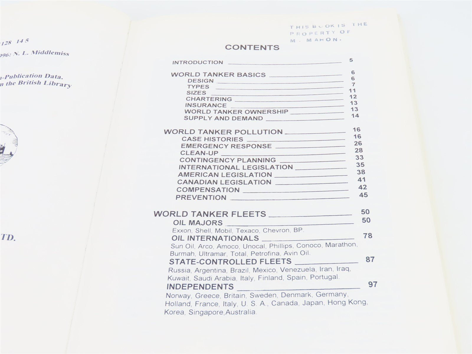 World Tankers by Norman L Middlemiss ©1996 HC Book