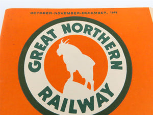 Great Northern The Streamlined Empire Builder Time Tables - Oct.-Nov.-Dec., 1949